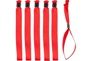 iboo – Pulseras de Tela cinta de raso - Pulseras Desechables de Identificación y Seguridad para Eventos, Fiesta - Cierre de Plástico Unidireccional.