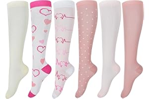FZSECRIU 6 paires de chaussettes de compression pour femme, homme et femme, chaussettes de compression, chaussettes de soutien pour femme.