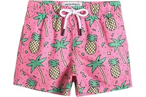 MaaMgic Bañador Niño Ropa de Baño para Niño Secado rápido Interior de Malla Short de Natación Estampado