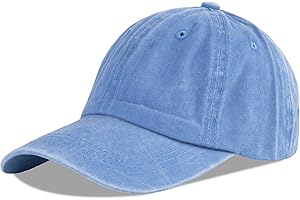 LANGZHEN Gorra de béisbol Neutral de 100% algodón Puro para Hombres y Mujeres lavando Vaqueros Ajustables Gorra de papá
