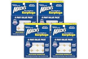 Mack's Pillow - Tappi per le orecchie in morbido silicone, confezione da 4