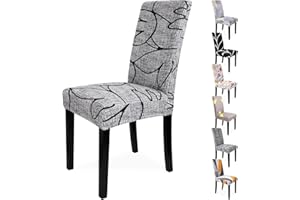 Zindoo Coprisedie con Schienale 4 Pezzi, Coprisedie Con Moschettoni per Un Facile Fissaggio, Lavabile Estraibile(Modello a Linee Nere)