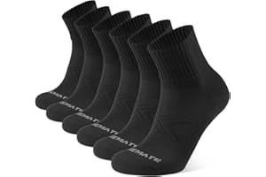 CLOSEMATE Męskie Sportowe Skarpety 6 Pary Skarpetki do Kostki Oddychające Bawełniane Antypoślizgowy do Biegania i Tenisa