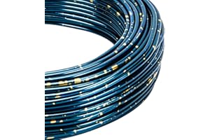 BENECREAT 23m Filo di Alluminio Multicolore pergioielli in Filo di Alluminio 2mm Filometallico Blu Pieghevole con Scatola Portaoggetti pergioielli che Bordano il Progetto Artigianale, Blu e Oro