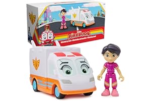 DISNEY JUNIOR FIREBUDS Disney Firebuds Feuerfreunde - Interaktiver Krankenwagen Violett & Axl mit Augenbewegungen