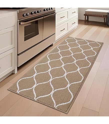 Lot De 2 Tapis De Cuisine Lavables – Motif Chat Bleu, 50x80 Cm Et 50x160 Cm – Antidérapant, Absorbant, Microfibre