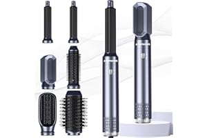 Air styler 6 in 1 Atopskins Hair styler con spazzola per asciugacapelli, spazzola ad aria calda, spazzola lisciante, per dare volume ai capelli, lisciare, arricciare e asciugare i capelli asciutti