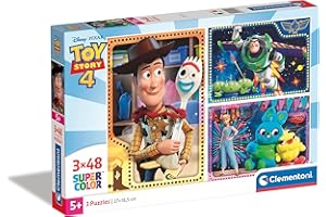 Clementoni - Puzzle infantil 3 puzzles de 48 piezas Toy Story4, puzzles a partir de 4 años (25242)