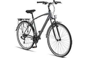 Licorne Bike - Bici da trekking, 28”, per giovani, donne e uomini, cambio Shimano a 21 marce – Life M-V-ATB