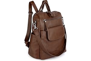 UTO Femme Sac à Dos avec Sangle Multi Poches Bien Organisé Similicuir Doux Vogue Elégant Fashion Cuir Synthétique