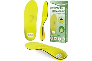 Trustfeet Solette resistenti per il sollievo dal dolore metatarsale per metatarsalgia, neuroma di Morton, sollievo dal dolore alla pianta del piede, fascite plantare, plantari di supporto per arco