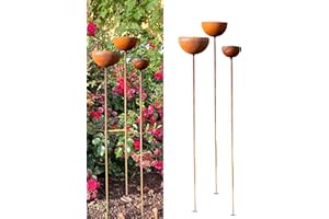 MAXITO Vogeltränke stehend ∣ 105 cm hoch ∣ wetterfest aus Metall ∣ Stabiler rustikaler Look ∣ Vogeltränke winterfest, Vogelfutterspender ∣ Insektentränke