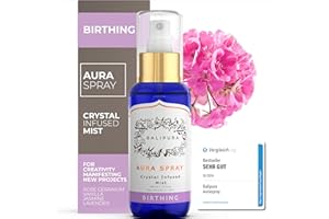 BALIPURA Aura Spray para Manifestar Nuevos Proyectos y Creatividad. Con Energía de cristales sanadores y aceites Esenciales de Geranio y Vainilla- Hecho a mano en Bali y bendecido bajo la luna llena, 100ml