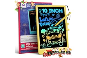 ORSEN Tableta de Escritura 10 Pulgadas, Tableta Gráfica Regalos para niños Niñas Bloc de escritura colorido, Aprendizaje de juguetes educativos para niños para niñas de 2 3 4 5 6 años (Amarillo)