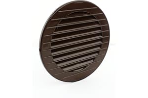 VONLIS Kratka wentylacyjna, ceglana, wentylacja klinkierowa, kratka wylotowa, zewnętrzna, ochrona przed owadami, brązowa, Ø 60 mm