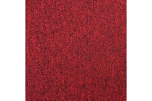 MONSTER SHOP 40 x Carpet Tiles Scarlet Red 10m2 Heavy Duty Commercial Retail Shop Office Home Domestic Premium Flooring Easy Installation 50cm x 50cm Square Anti Slip