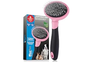 BluePet® Spazzola per gatti e cani di piccola taglia, spazzola per conigli - Rimuove delicatamente il sottopelo, i grovigli e il feltro - Pettine Mini per la toelettatura quotidiana.