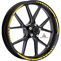 Adesivi Riflettenti Per Cerchi Moto E Auto - Set 2 Ruote, Rosso, 15-19 Pollici