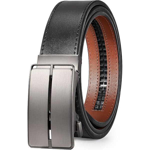 JASGOOD Ceinture Homme En Cuir Véritable - Ceinture Réglable Boucle Ardillon Pour Jean Et Costume