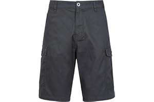 Mountain Warehouse Lakeside Mens Shorts - 100% Durable Twill Cotton Cargo Shorts, Durable Shorts, 6 Pockets - for Walking, Running, Hiking & Camping Dark Grey 44W