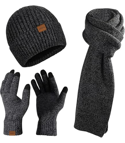 Strick-Set Mütze, Schal & Handschuhe – Warmes Winter-Outfit Für Damen & Herren In Vielen Farben
