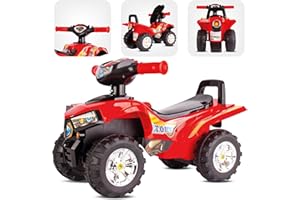 SUN BABY Quad pour Enfants 1 an, Rutscher, Babyquad, Véhicule à Glisser Babyauto (Rouge)