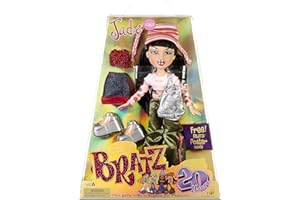 Bratz Edición Especial 20 Años Muñeca de Moda Original Jade - Caja holográfica y póster - Coleccionable - Réplica de la versión de 2001 - Incluye 2 Vestidos, Zapatos, Bolso y más