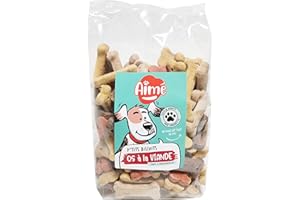 Aimé - Os à Mâcher pour Chien Saveur Poulet - Friandise Sous Forme d'Os - Nourriture Savoureuse et Gourmande - 500G