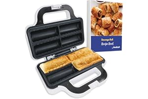 Sausage Roll Maker by StarBlue with FREE Recipe ebook – Make 4 Quick and Delicious Breakfast Sausage Rolls and Snacks in Minutes 220-240V 50/60Hz 850W
