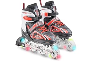 Apollo Super Blades X Pro, S, M, L, Roues LED illuminées Rollers pour Enfants idéals pour débutants, Patins à roulettes Confortables Patins Inline pour Filles et garçons