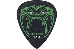 JIM DUNLOP Plektrum Ultex Hetfield's Black Fang 1,14mm Schachtel aus Metall mit 6 Stück, Schwarz