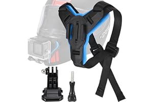 Vkesen Support de Casque Moto, Fixation du Menton pour Casque pour GoPro Hero 11,10, 9, 8,7, 6, 5, Max et Autres caméras d'action