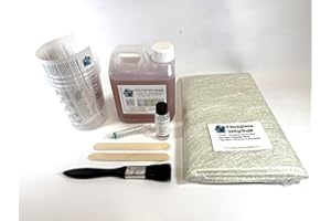 Swindon Composite Supplies : Fibreglass Repair Kit - Polyester Resin 1.0kg - 1 Sq M of Fibreglass Matt, Lloyds Approved
