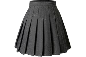 Hoerev Wool Falda Plisada para Mujer Versátil con Pantalones Cortos para La Temporada De Frío