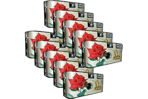 TOPSHOT 10 x PHOTO PORST matrimonio Camera / Fotocamera usa e getta "ROSA ROSSA + ANELLI"