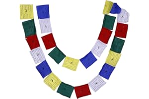 Bermoni Tibetan Buddhist Fluttering Prayer Flags (Lungta) Mantras And Wind Horses- (LUNGTA-25FLAGS-2)