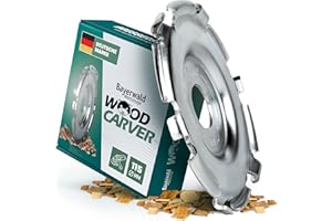 BAYERWALD WERKZEUGE Bayerwald Woodcarver Ø 115 mm - disco de fresado para amoladoras angulares para trabajar la madera/herramienta ideal para escultores y talladores