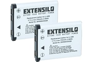 EXTENSILO 2 x akumulator zamienny do Fuji/Fujifilm NP-45, NP-45A do aparatu (700 mAh, 3,7 V, litowo-jonowy)