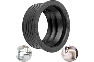 Siphon Gummimanschette, 1 Stück, aus Gummi, NW 40/50, Dichtung für DN50 HT Abflussrohr Innen Ø 50 mm und 1 ½" Siphon Rohr außen Ø 40 mm, Gumminippel mit Ø 55 mm Anschlag, 25 mm lange Siphondichtung