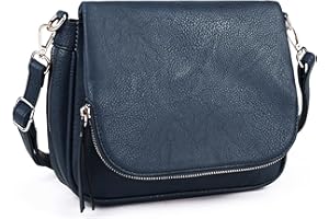 GLITZALL Small Crossbody Bag for Women PU Leather Over the Shoulder Purses and Flap Cross Body Handbags Multi Pockets