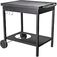 ACTIVA Grilltisch Trolley für Plancha Gastrobräter L73 x B55 x H77 cm Grill Tisch Metall Beistelltisch mit großer…