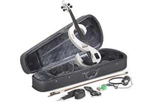 Stagg EVN 4/4 WH E-Violine Outfit weiß
