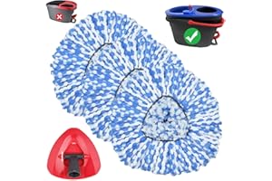 XIANGBIN 3 Pack Mop Replacement Heads+1PCS Triangle Base Compatible with Vileda 2 Tank System Mop Head Replacement, Easy Cleaning Refills for Efficient Floor Cleaning