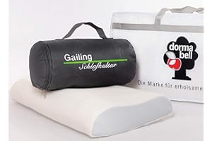 Dormabell Cervical Nackenstützkissen + gratis Reisetasche + gratis Aufbewahrungstasche (NB3)
