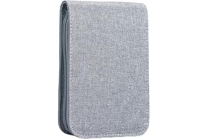 Lanxivi 12 Fountain Pen Case, Rollerball Pen Case Gray Color, Waterproof Canvas Pen Display Holder Organizer Bag