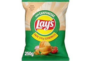 Lay's Campesinas, Patatas Fritas de cultivos sostenibles con sabores vegetales, Producto de Aperitivo, bolsa familiar, 250g