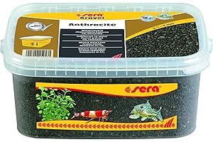 sera Gravel Anthracite 1-3 mm 3.000 ml – Ghiaia Naturale Antracite (Ø 1-3 mm) per Tutti Gli acquari d'Acqua Dolce e Marina