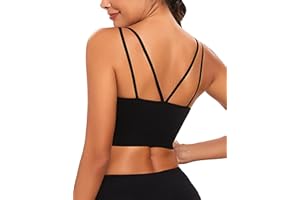 Leversic Reggiseno Sportivo Donna Reggiseni Push Up Top Palestra Donna Fitness Top Sportivo Donna Imbottito Senza Ferretto per Yoga Jogging Gym S-XL