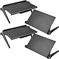 Hoteam 4 Pcs TV Top Shelf Screen Shelf Adjustable Monitor Shelf Media Shelf Mount Audio Video Shelving TV Stand for Cable Box Game Storage Above TV Shelf for Cellphone Stand(8.7 x 4.5 Inch)