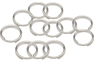 Wisdompro Anelli Portachiavi 12 pezzi, Anelli per Portachiavi in Titanio, Anello Portachiavi per Chiavi, Arti e Mestieri, Cordino (14 mm)